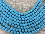 12mm Frosted Blue Howlite Bead | Fashion Jewellery Outlet | Fashion Jewellery Outlet