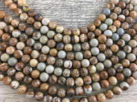 8mm Picture Jasper Bead | Fashion Jewellery Outlet | Fashion Jewellery Outlet