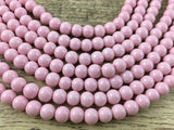 10mm Faux Glass Pearls, Solid Milky Pink | Fashion Jewellery Outlet | Fashion Jewellery Outlet