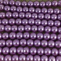 8mm Glass Pearl Bead, Purple | Fashion Jewellery Outlet | Fashion Jewellery Outlet