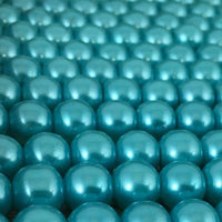 8mm Glass Pearl Bead, Turquoise Blue | Fashion Jewellery Outlet | Fashion Jewellery Outlet