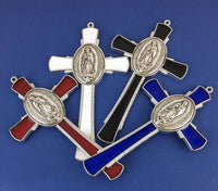 Alloy Enamel St Christopher Cross Charm | Fashion Jewellery Outlet | Fashion Jewellery Outlet