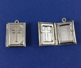 Alloy Silver Charm, Bible Locket | Fashion Jewellery Outlet | Fashion Jewellery Outlet