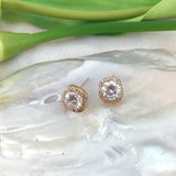 Cubic Zirconia Bridal Earrings, 18K Plated | Fashion Jewellery Outlet | Fashion Jewellery Outlet