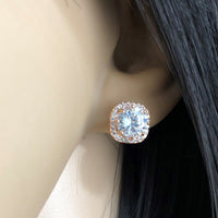 Cubic Zirconia Bridal Earrings, 18K Plated | Fashion Jewellery Outlet | Fashion Jewellery Outlet