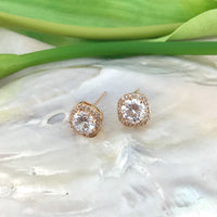 Cubic Zirconia Bridal Earrings, 18K Plated | Fashion Jewellery Outlet | Fashion Jewellery Outlet