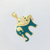  Brass Ivory Elephant Pendant | Fashion Jewellery Outlet | Fashion Jewellery Outlet