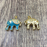  Brass Ivory Elephant Pendant | Fashion Jewellery Outlet | Fashion Jewellery Outlet