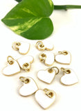 18K Gold Plated Enamel Heart Brass Charm | Fashion Jewellery Outlet | Fashion Jewellery Outlet