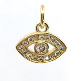 Brass CZ Pave Evil Eye charm | Fashion Jewellery Outlet | Fashion Jewellery Outlet