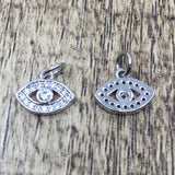 Brass CZ Pave Evil Eye charm | Fashion Jewellery Outlet | Fashion Jewellery Outlet