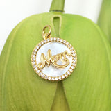 Mom 18k gold plated Shell pearl back | Fashion Jewellery Outlet | Fashion Jewellery Outlet