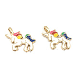 Alloy Colorful Unicorn Charm  | Fashion Jewellery Outlet | Fashion Jewellery Outlet