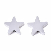 Alloy Star Bead, Rhodium Color Star Bead  | Fashion Jewellery Outlet | Fashion Jewellery Outlet