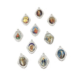 Religious 2 sided Rhodium Assorted Charm | Fashion Jewellery Outlet | Fashion Jewellery Outlet