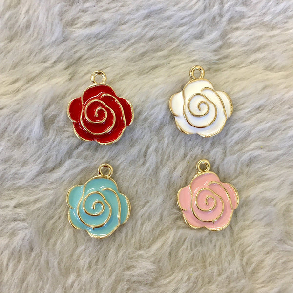 Enamel Rose Pendant | Fashion Jewellery Outlet | Fashion Jewellery Outlet