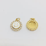 Smiley Face Charm, 18k Gold Plated | Fashion Jewellery Outlet | Fashion Jewellery Outlet