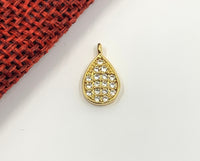 Teardrop Cubic Zirconia Charm | Fashion Jewellery Outlet | Fashion Jewellery Outlet