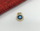 CZ Evil Eye Charm, 8mm x 13mm | Fashion Jewellery Outlet | Fashion Jewellery Outlet