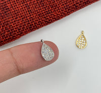 Teardrop Cubic Zirconia Charm | Fashion Jewellery Outlet | Fashion Jewellery Outlet