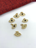 Gold/ Silver CZ Evil Eye with Clear Stones | Fashion Jewellery Outlet