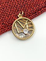 CZ Round Gemstone Inspired Charms | Fashion Jewellery Outlet | Fashion Jewellery Outlet