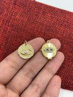 Evil Eye Charms, CZ Micro Pave | Fashion Jewellery Outlet