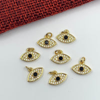 Gold/ Silver CZ Evil Eye with Clear Stones | Fashion Jewellery Outlet