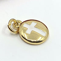 Cross disc Charm | Fashion Jewellery Outlet | Fashion Jewellery Outlet