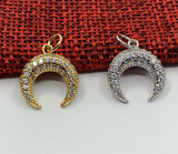 Horn Crescent Pendant, 2 colors | Fashion Jewellery Outlet | Fashion Jewellery Outlet