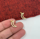 Half Moon Gold Charm, Crescent Moon | Fashion Jewellery Outlet | Fashion Jewellery Outlet