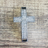 Rhodium Cross with Clear Rhinestones | Fashion Jewellery Outlet | Fashion Jewellery Outlet